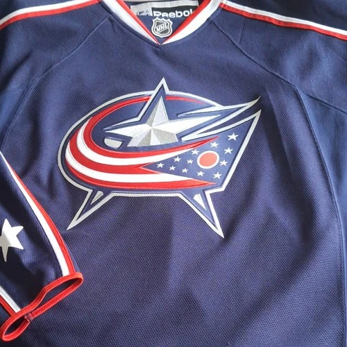 Reebok Boone Jenner Signed Columbus Blue Jackets NHL Jersey Size L