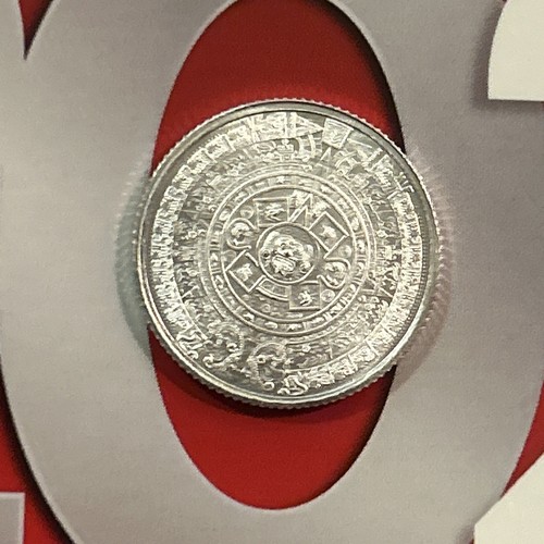 Aztec Calendar 1/10 oz .999 Fine Silver BU. - Picture 3 of 4