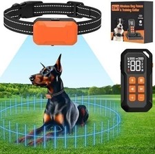 985 FT Remote Dog Shock Training Collar Set Rechargeable IPX7 Waterproof LCD Pet
