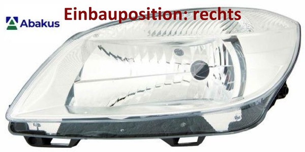 Abakus 665-1122RMLD-EM Hauptscheinwerfer Rechts Scheinwerfer FüR Skoda-image
