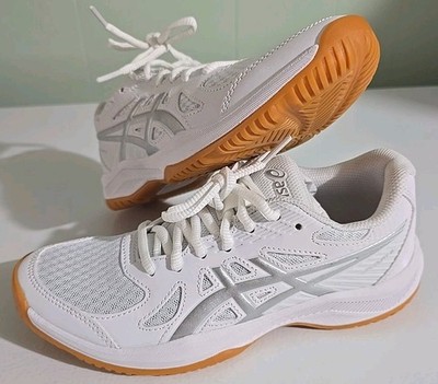 ASICS Upcourt 6 Women's Size 6 Indoor Court Shoes White/Pure Silver New In Box