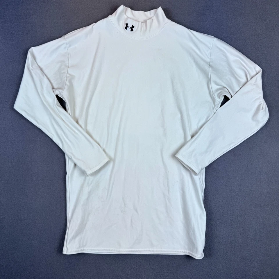 Under Armour Coldgear Thermal Shirt Womens Sz XXL White Stretch Workout Running - Image 2 of 4