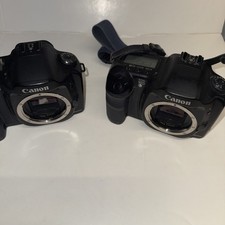 2 Canon EOS 10D 6.3MP Digital SLR Cameras - Black Body Only With 2 Batteries.