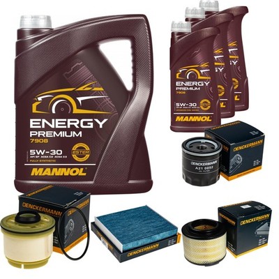 Inspektionspaket MANNOL Energy Premium 5W-30 8L für Toyota Hilux VII Pick-up