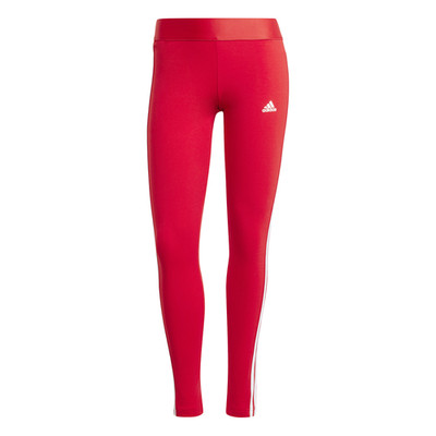 adidas Essentials 3Stripes Leggings Womens Red Athletic Casual IY4190