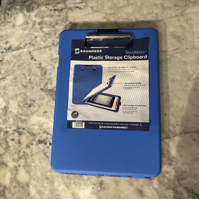 Saunders Blue SlimMate Plastic Storage Clipboard #00559