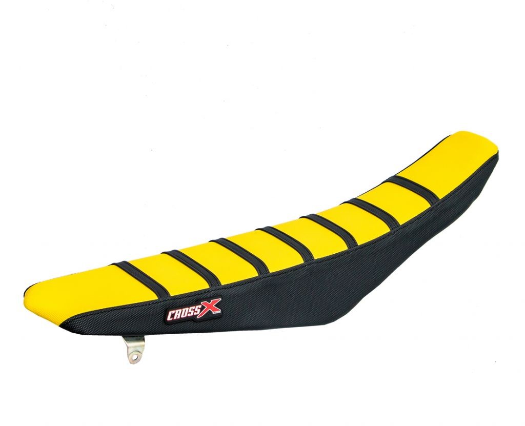 Housse de siège Suzuki RMZ avec rayures noires pour un grip maximal en cross