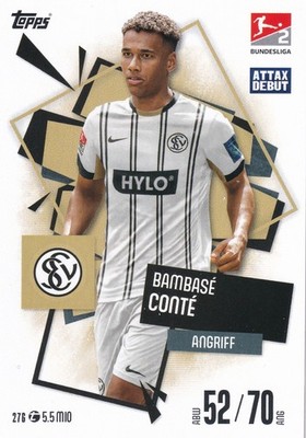 BAMBASE CONTE   TOPPS MATCH ATTAK  BUNDESLIGA 2   ATTAX DEBUT # 276