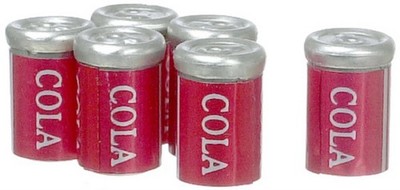 Puppenhaus Miniatur 1:12 Laden Cafe Bar Kneipe Zubehör 6 Cola Pop Soda Dosen