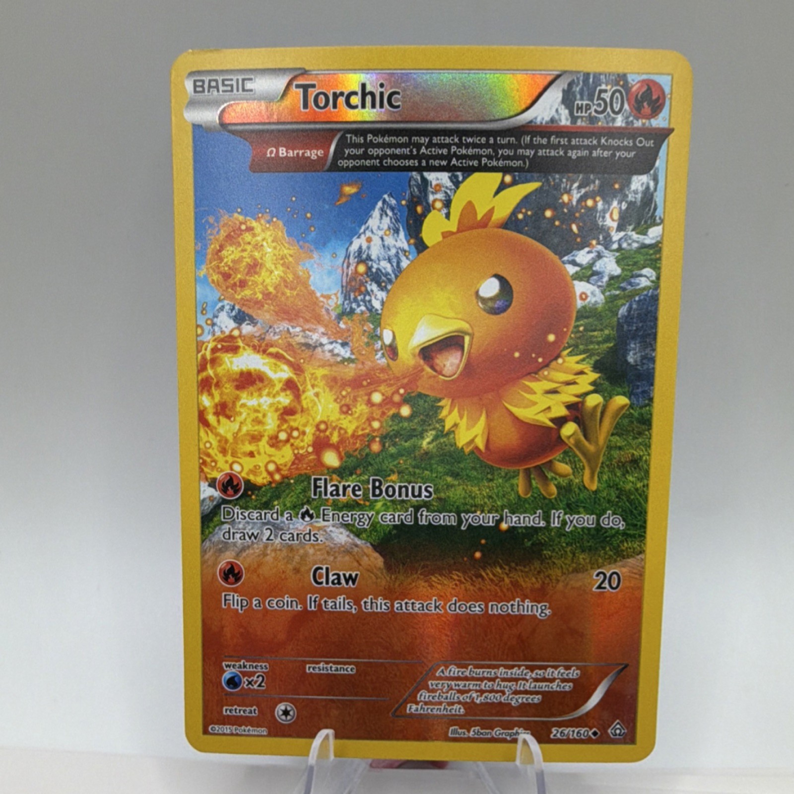 The Pokémon Company Torchic 26/160 XY Primal Clash Reverse Holo Uncommon LP