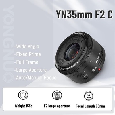 YN35mm F2 Lens 1:2 AF/MF Wide-Angle Fixed/Prime Auto Focus Lens for Canon EF