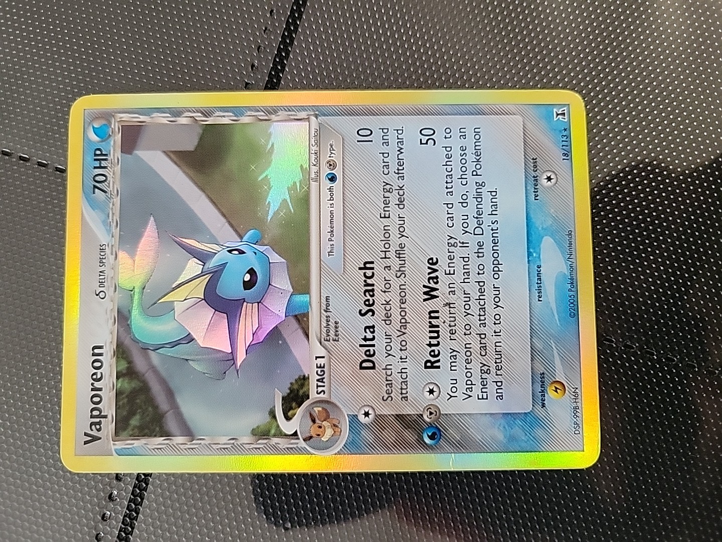 Pokémon TCG Vaporeon EX Delta Species Holo Rare Card 18/113 NM/NM Condition