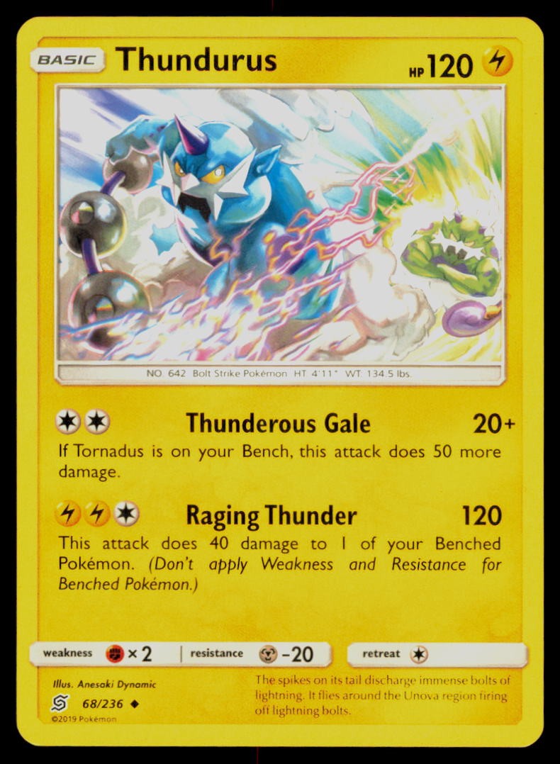 Pokemon Thundurus 68/236 Uncommon SM - Unified Minds MP