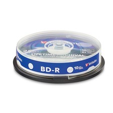 25GB Blu-Ray BD-R 4X Blank Discs - Printable Hub, Archival Quality, 10 Pack