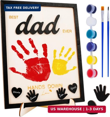 10'' Hands Down Best Dad Ever Craft - Personalized Fathers Day Gift Ideas for Dad