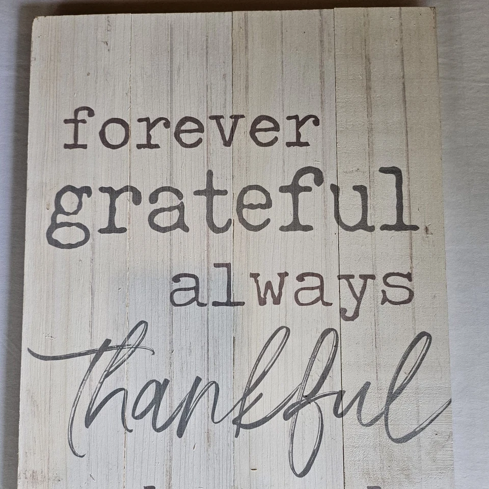Letrero de entrada inspirador para decoración de pared madera rústica agradecida agradecida agradecida Foto 3 de 4