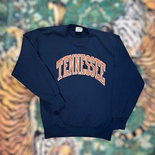 Vintage 90s University Of Tennessee Fleece Sweatshirt Pullover USA Made Blue M