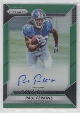 2016 Panini Prizm Rookie Auto Green Prizm Paul Perkins #RA-PPK Auto RC