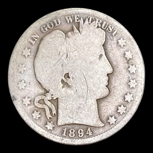 1894-S Barber Silver Half Dollar