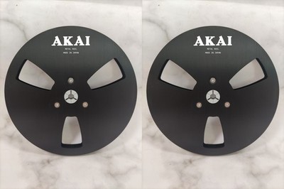 One Pair Standard Metal Aluminum 7 '' Black Tape Reel For Akai Tape Recorder