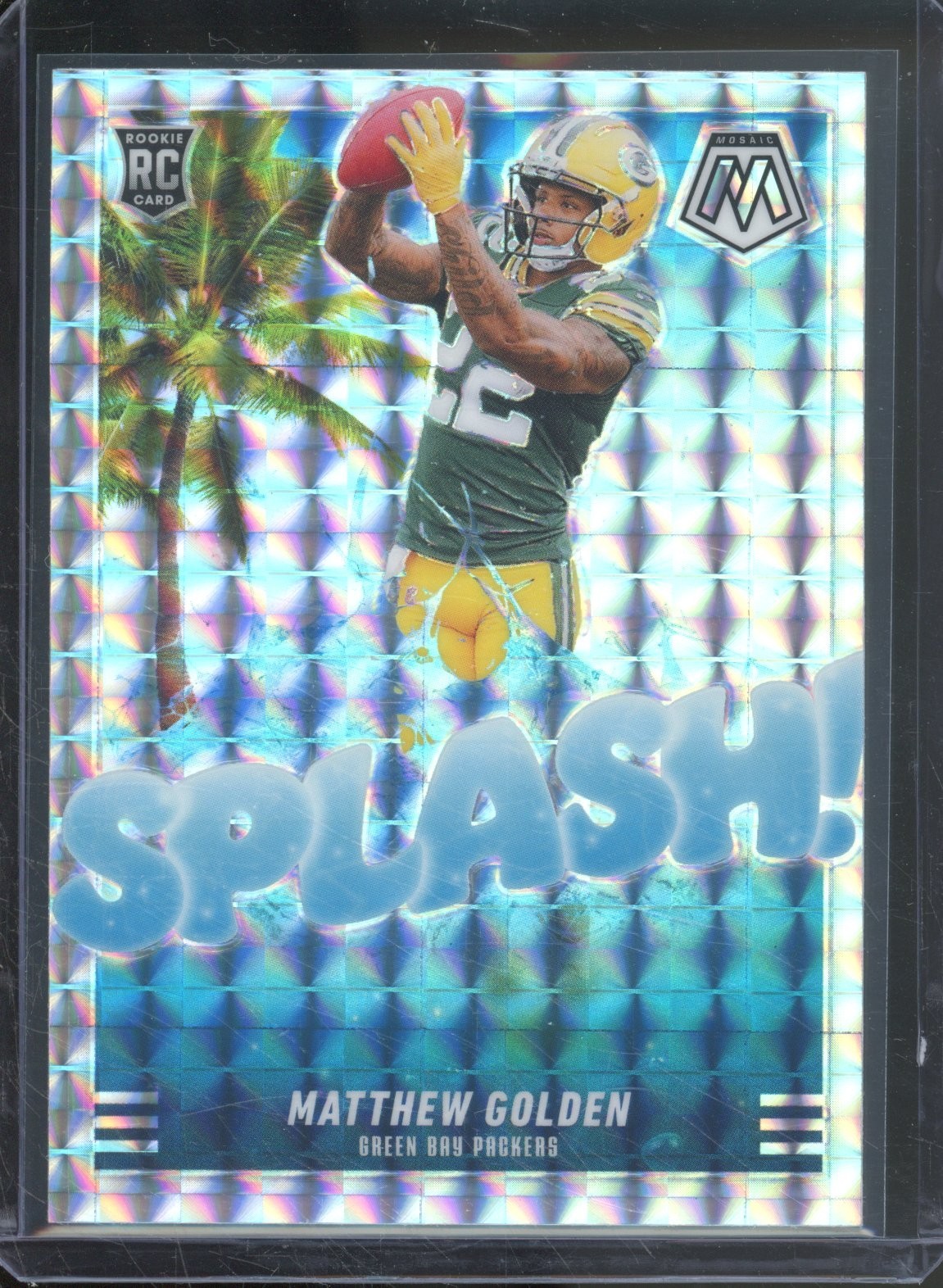 2025 Panini Mosaic MATTHEW GOLDEN #19 RC Rookie Splash! Silver Prizm Packers