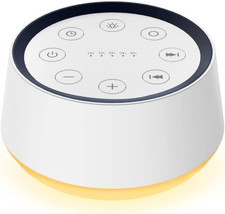 Brown Noise Sound Machine with 30 Soothing Sounds 12 Colors Night Light White