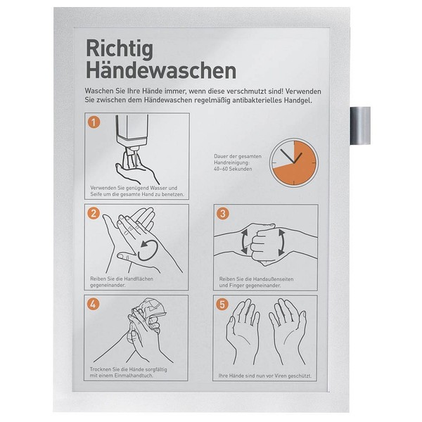 Durable Magnetrahmen Selbstklebend Duraframe Note Silber A4, 1 St.-image