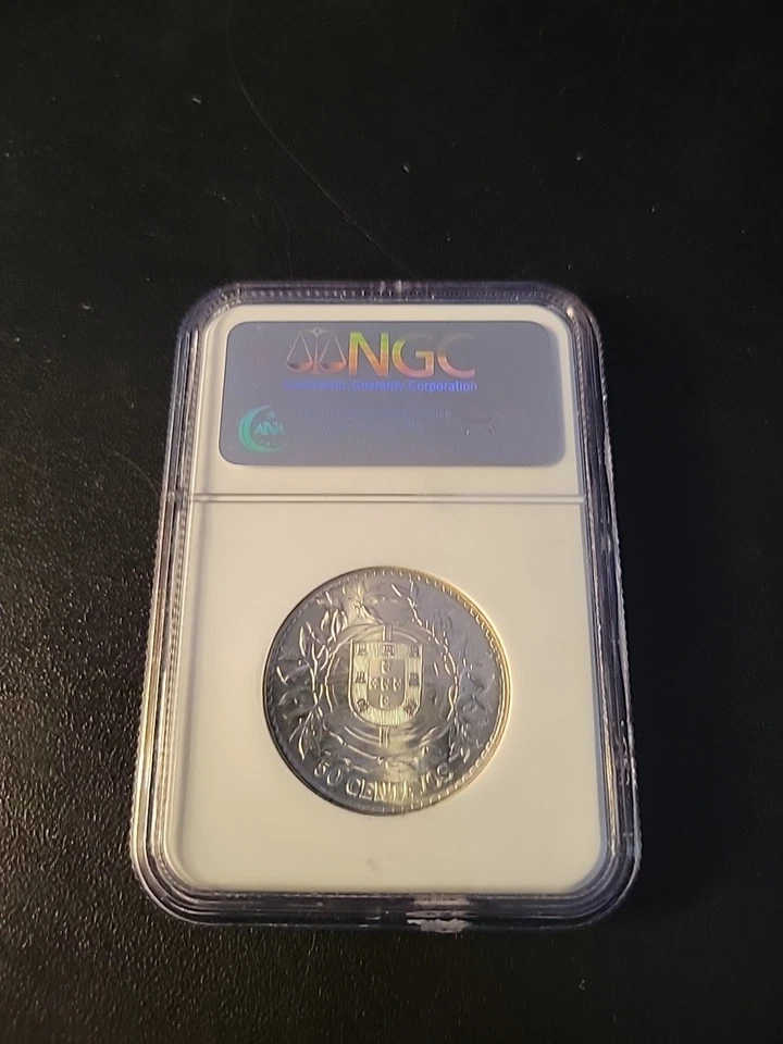 PORTUGAL 1916 - 50c Centavos - NGC MS64 Silver Lot#116 - Image 4 of 4