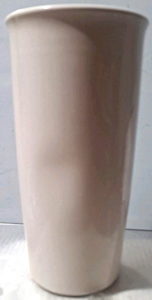 Taza de viaje de café blanca Rae Dunn, LAUGH, vaso colección artesanal de magenta  Foto 3 de 4