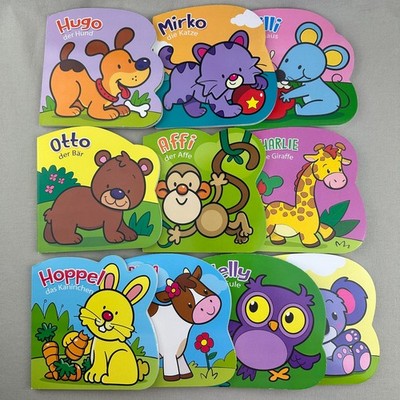   Bilderbuch mit Text  Pappbilderbuch Tiere  für Babys & Kleinkinder Auswahl
