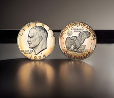 1974-S Eisenhower Dollar Silver ANACS Proof-68 DCAM (Toned)