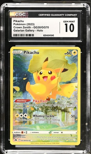 Pikachu graded CGC 10 for sale on eBay