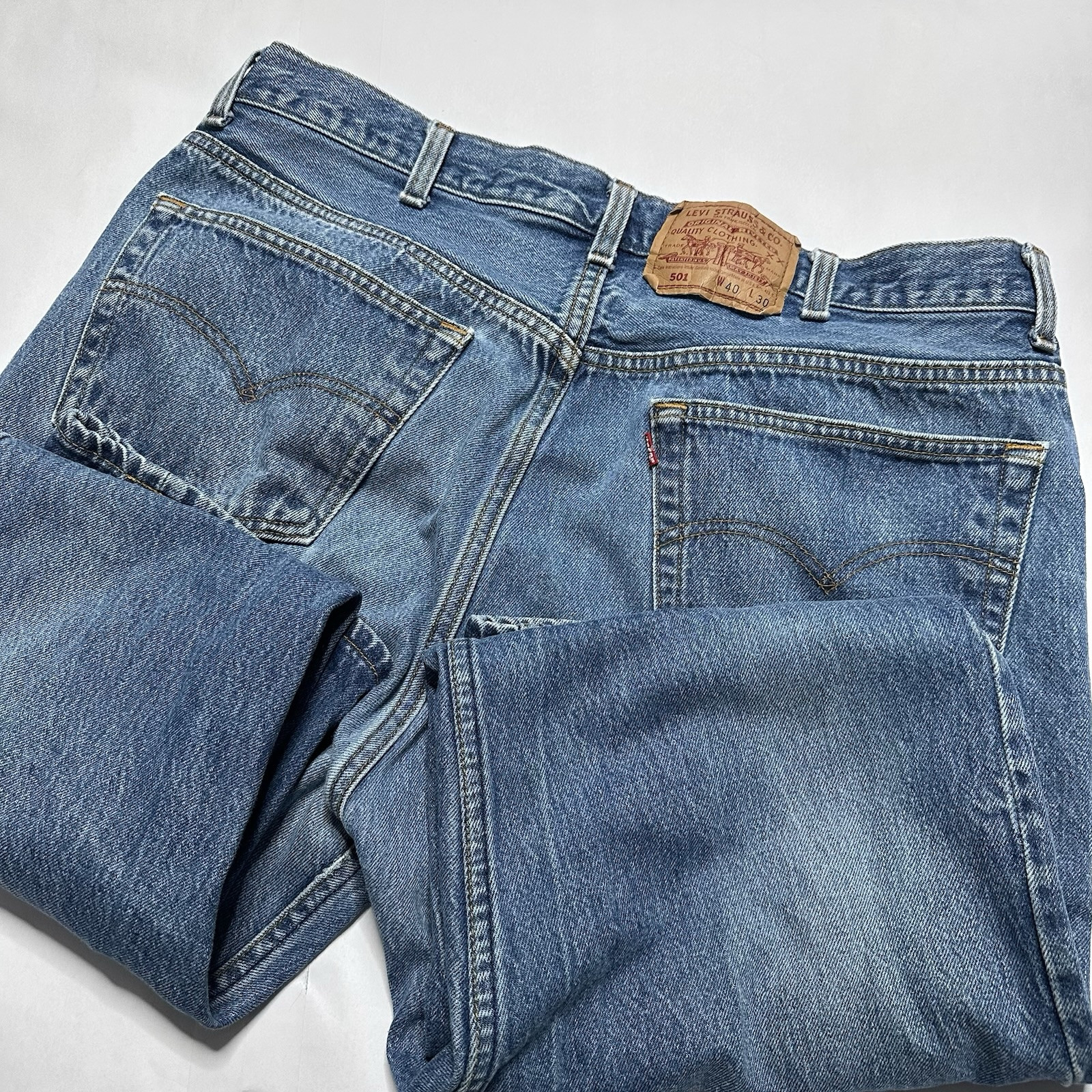 Vintage VTG Levis 501 Men’s Blue Jeans 40x30 Made In The USA 511-0115 (38 X 29) thumbnail 10