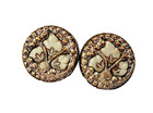 New ListingOne "Austrian Tiny" Antique Button with Puffy Celluloid Plantlife