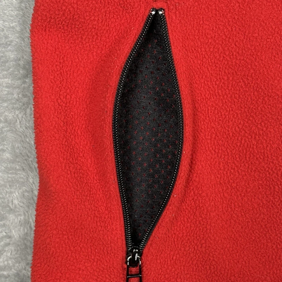 Chaleco Prospirit Para Hombres Grande Rojo Activo Deporte Cremallera Completa Vellón Senderismo Camping Informal Foto 3 de 4