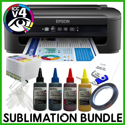 Sublimation Bundle: Epson WF-2110 + Non-OEM Tinte, ARC Patronen, ICC & Papier