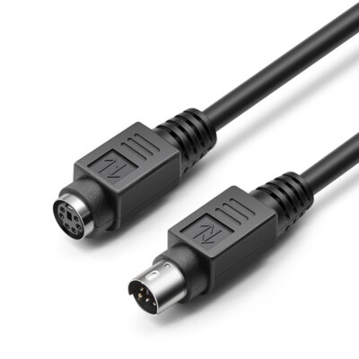 10 Ft Mini Din 6-pin Male to Female PS/2 PS2 Extension Cable For Mouse Keyboard