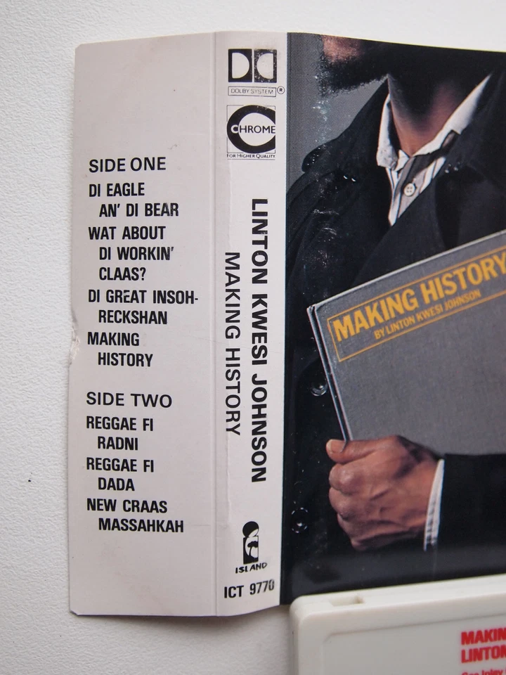 LINTON KWESI JOHNSON - MAKING HISTORY (ISLAND ICT9770) 1984 UK CASSETTE DUB Foto 3 de 4