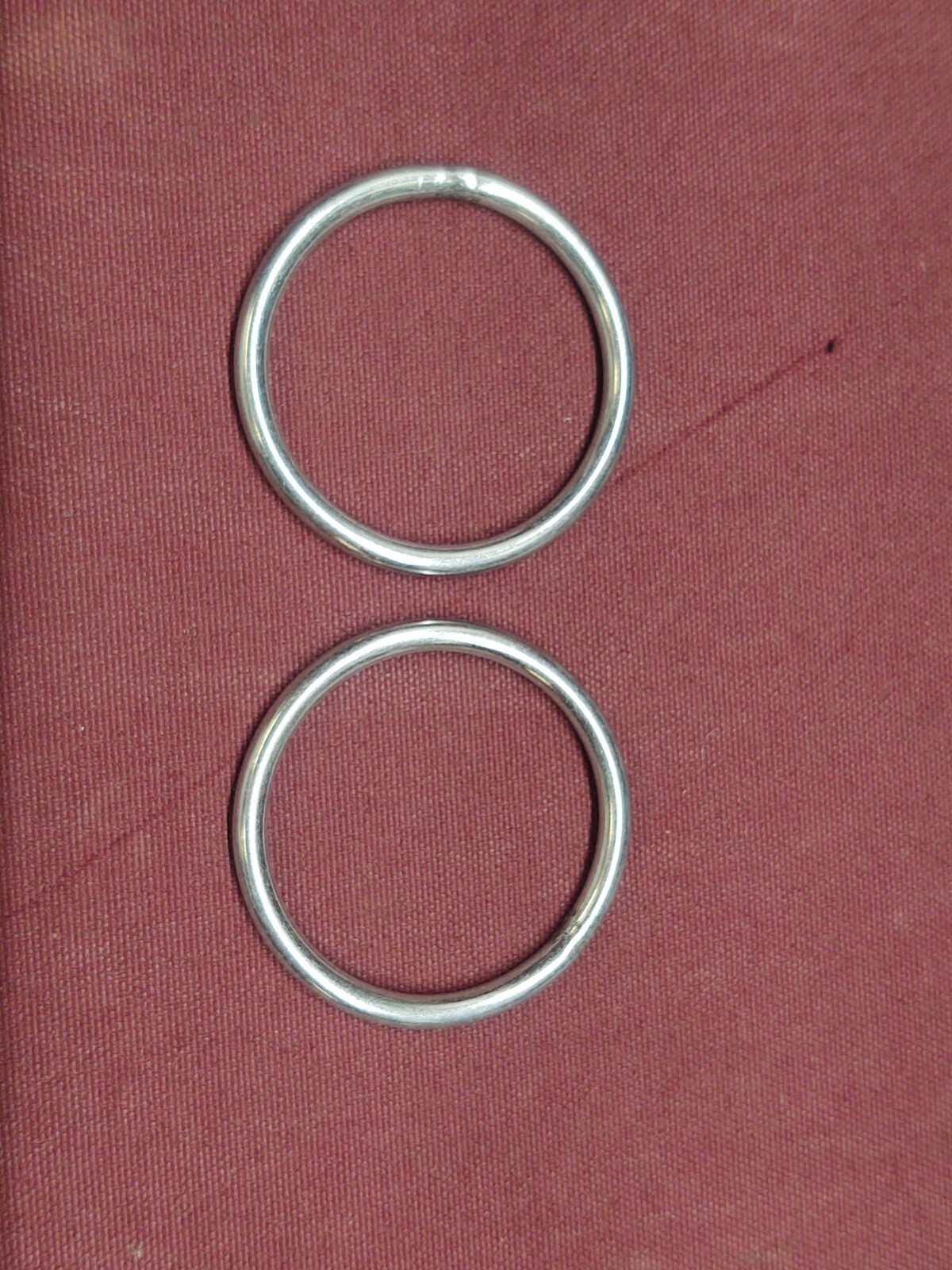 Leather Hardware - LOT Of 20 STAINLESS STEEL  Rings - Size 2"