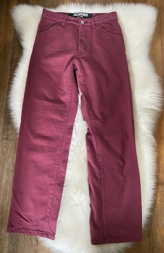 JACQUEMUS Le Souk Denim Pomegranate Jeans Size 27 XS S