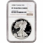 1998-P Proof American Silver Eagle One Dollar Coin NGC PF70 Ultra Cameo