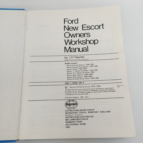 Haynes Ford Escort '75 to '78 All OHV Models Owners Workshop Manual Hardback - Picture 8 of 16