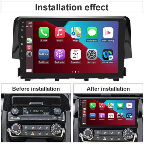For Honda Civic 2016-2020 Android 13 Car Stereo Radio Wireless Carplay GPS Navi - Bild 4 von 6