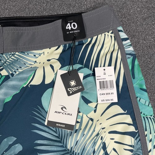Rip Curl Mirage Bay Breeze Tropical Hawaiian Print Mens Board Shorts US Size 40 - Picture 3 of 8