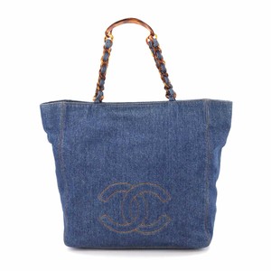 denim chanel tote