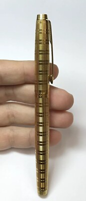 Parker 585 14k F NIB Fountain Pen Made In France PP N Black & Gold