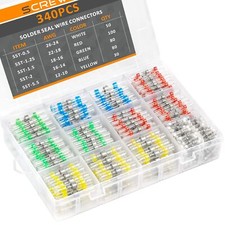 340PCS Solder Seal Wire Connectors,Heat Shrink Butt Connectors Kit,Waterproof In