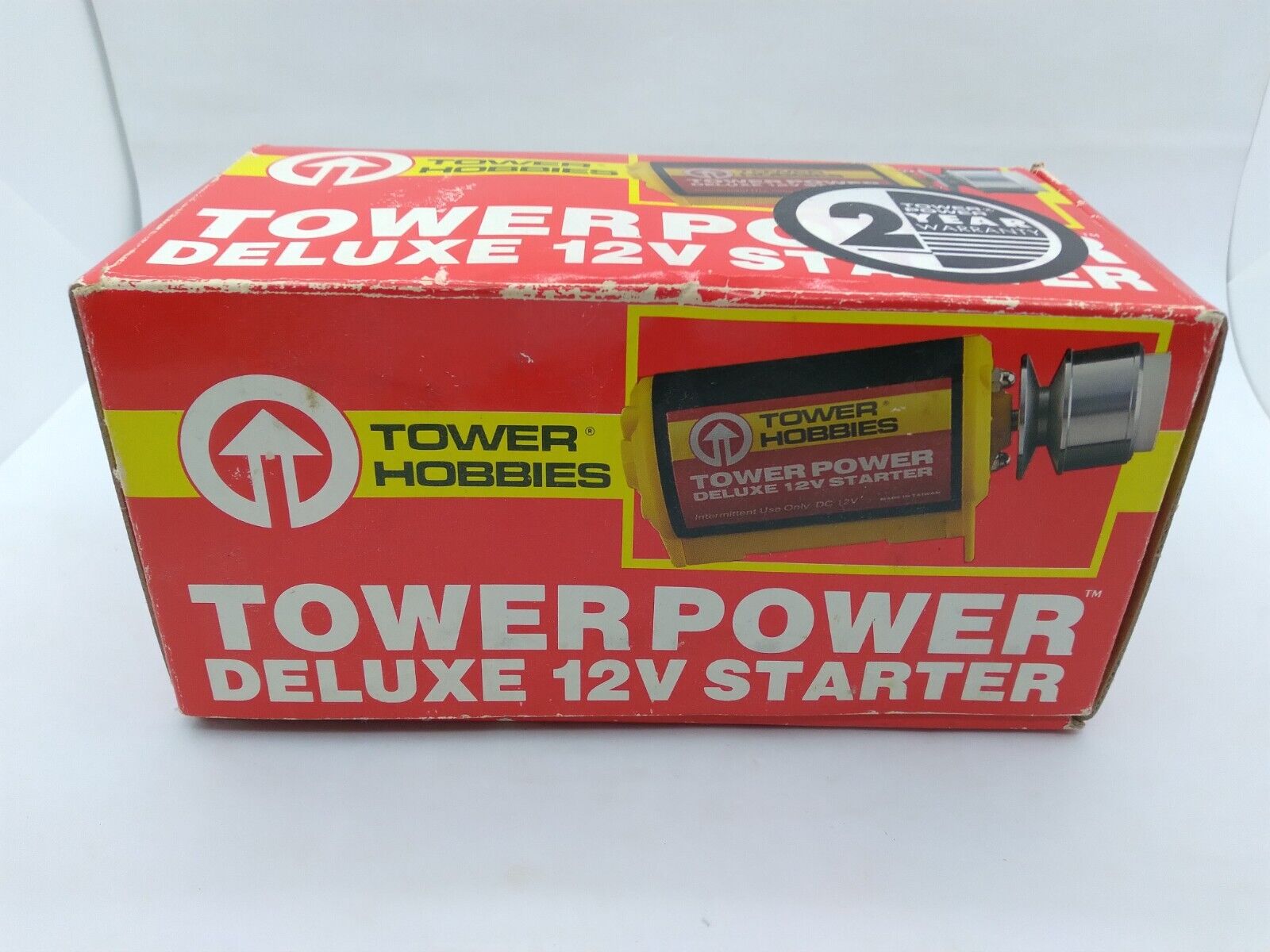 Vtg. 1990 Tower Hobbies Tower Power Deluxe 12V Starter Motor In Box Tested Works