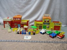 Fisher Price Little People Town SET Play Family Village 997 ch Fire Mail truck