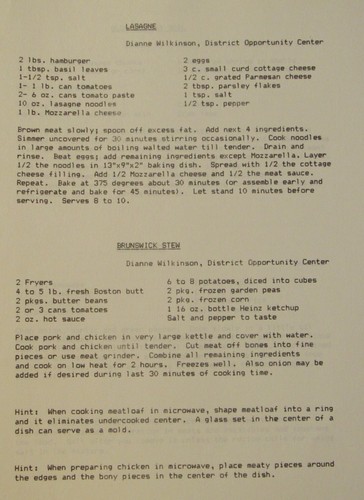 SPIRAL COOKBOOK 1990 Putnam County Florida Federation of Teachers Recipes School - Picture 8 of 10